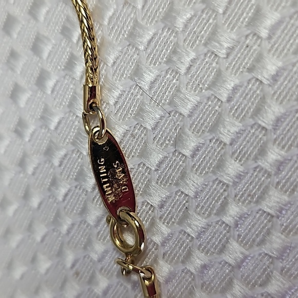 WHITING AND DAVIS GOLDTONE ROUND PEARL ESSENCE NECKLACE - Picture 6 of 8